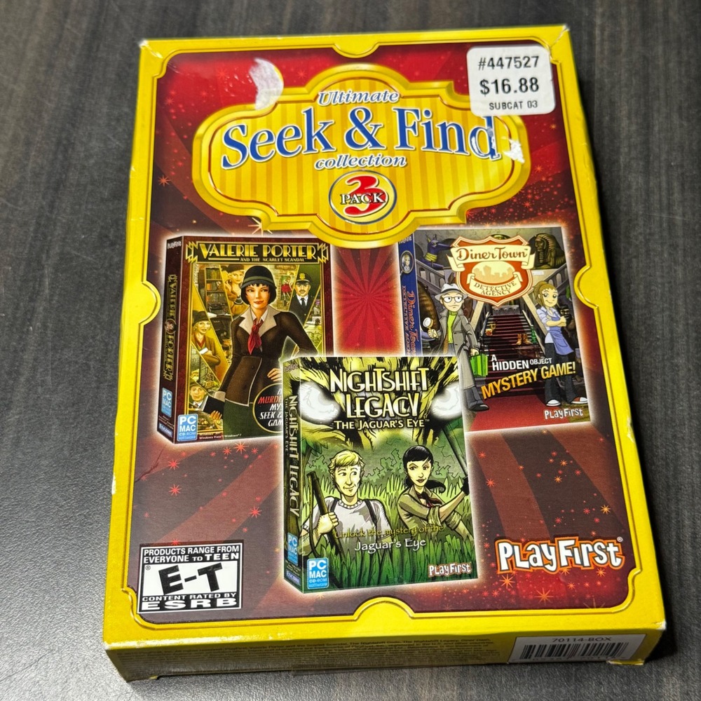 Ultimate Seek & Find Collection 3 Pack PC Mac PlayFirst Hidden Object Mystery